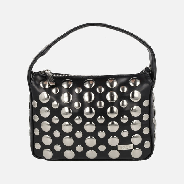 Bolsos bandolera en negro con tachas plateadas