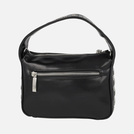 Bolsos bandolera en negro con tachas plateadas