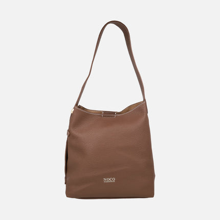 Bolsos para hombro efecto piel con neceser interior