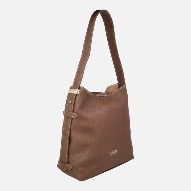 Bolsos para hombro efecto piel con neceser interior