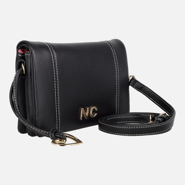 Bolsos bandolera con compartimentos y adorno de corazón