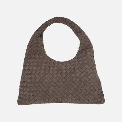 Bolsos estilo hobo en trenzado marrón