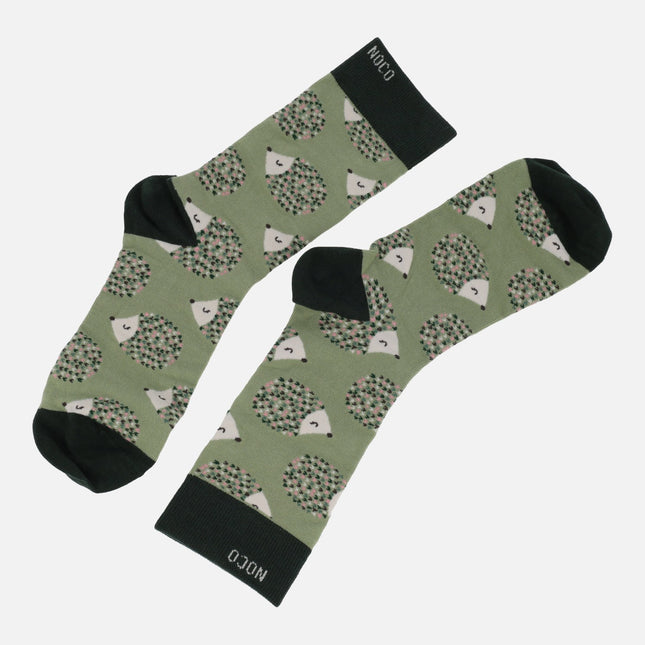 Calcetines para mujer con diseño de erizos