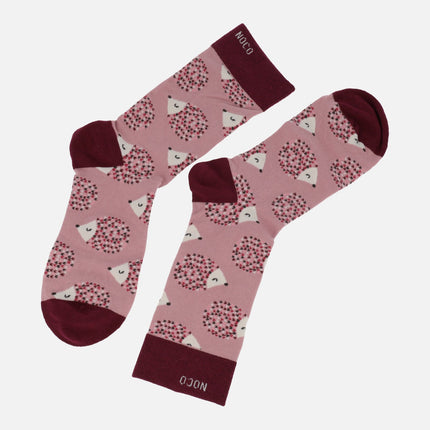 Calcetines para mujer con diseño de erizos
