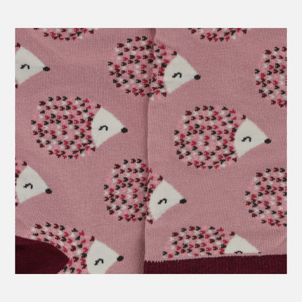 Calcetines para mujer con diseño de erizos