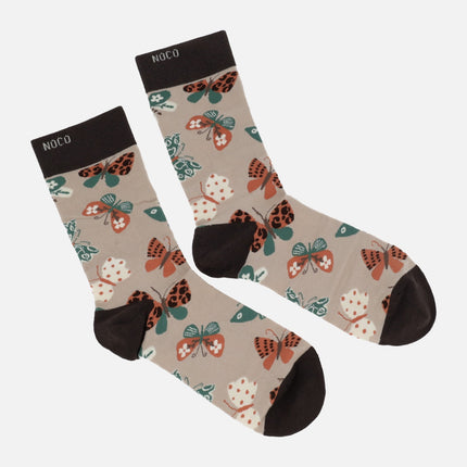 Calcetines para mujer con diseño de mariposas