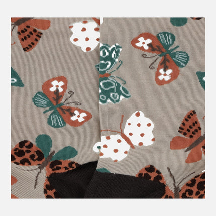 Calcetines para mujer con diseño de mariposas