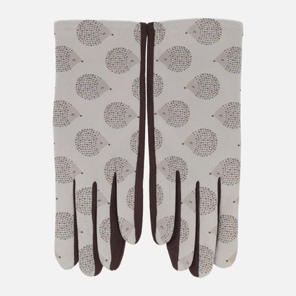 Guantes Noco con estampado de erizos
