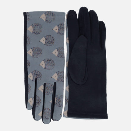 Guantes Noco con estampado de erizos