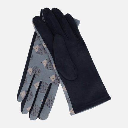 Guantes Noco con estampado de erizos