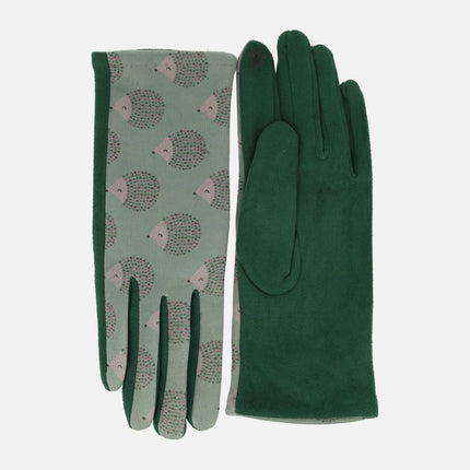 Guantes Noco con estampado de erizos