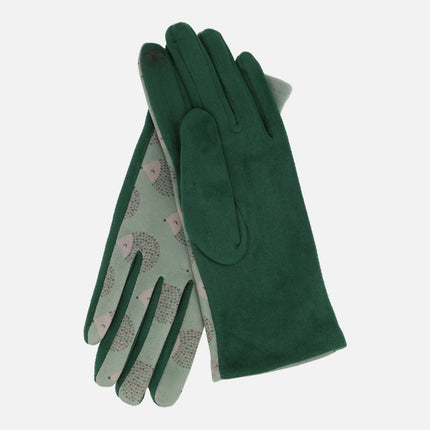 Guantes Noco con estampado de erizos
