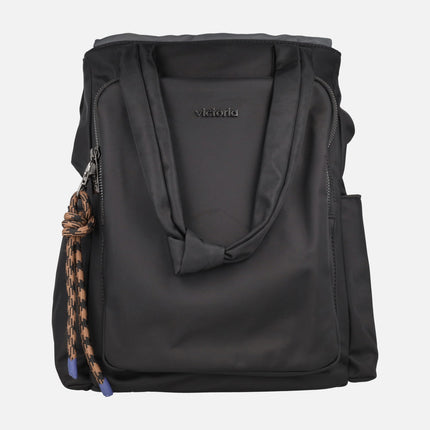 Bolsos mochila Victoria en tejido nylon con detalle de nudo