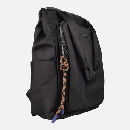 Bolsos mochila Victoria en tejido nylon con detalle de nudo