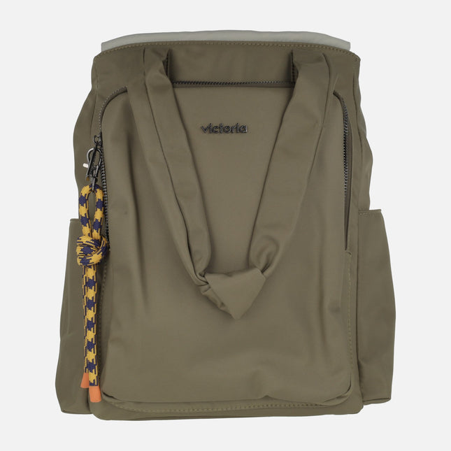 Bolsos mochila Victoria en tejido nylon con detalle de nudo