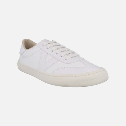 Zapatillas deportivas para hombre Olmo Barefoot efecto piel monocromo blanco