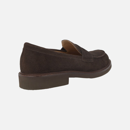 Mocasines de serraje marrón Toro con suela Comfort light