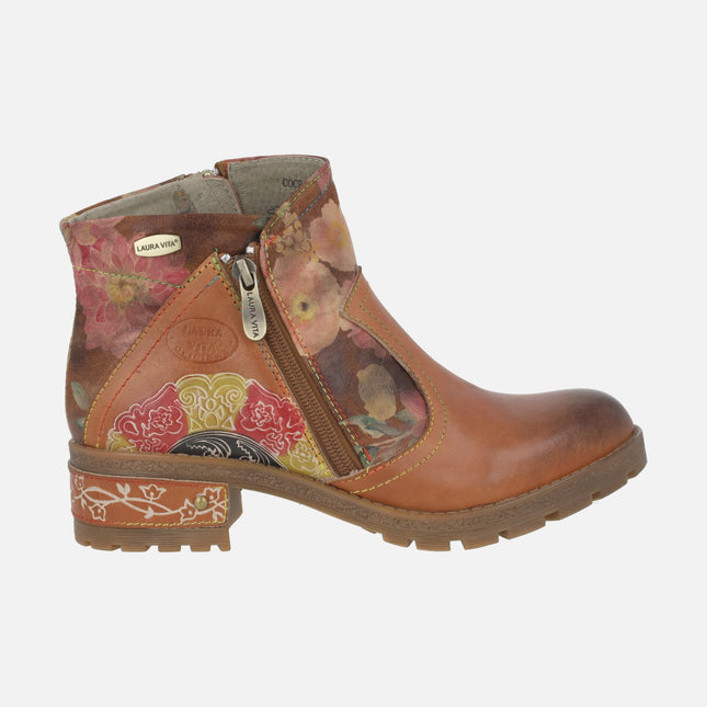 Botines con estampado de flores y cremalleras Cocrailo 74