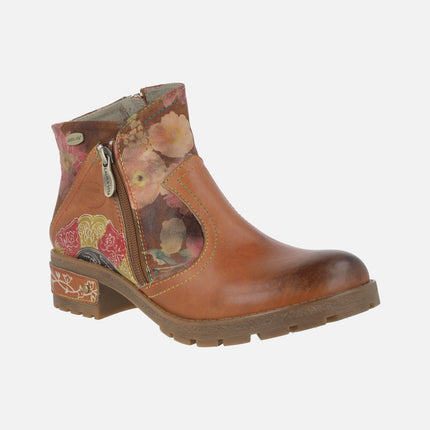 Botines con estampado de flores y cremalleras Cocrailo 74