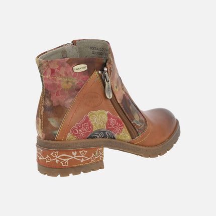 Botines con estampado de flores y cremalleras Cocrailo 74