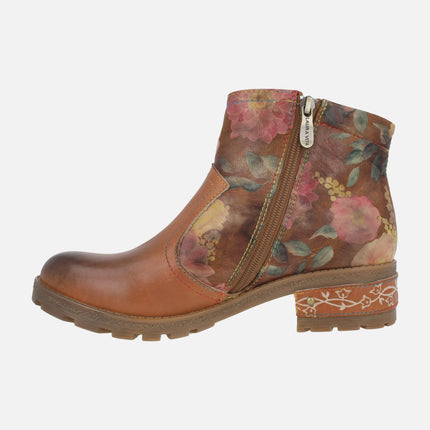 Botines con estampado de flores y cremalleras Cocrailo 74