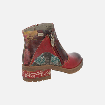 Botines con estampado de flores y cremalleras Cocrailo 74