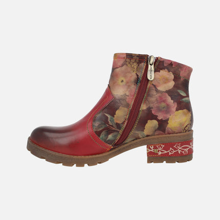 Botines con estampado de flores y cremalleras Cocrailo 74