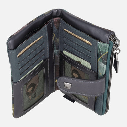 Billetero mediano flexible Evolution en combinado azul