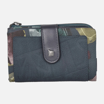 Billetero mediano flexible Evolution en combinado azul