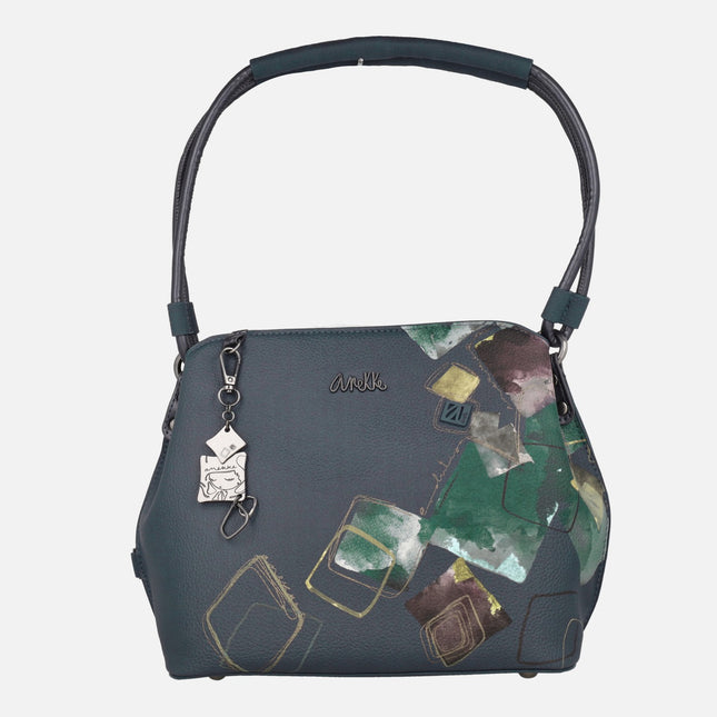 Bolsos para hombro Evolution en combinado azul con bandolera incluída