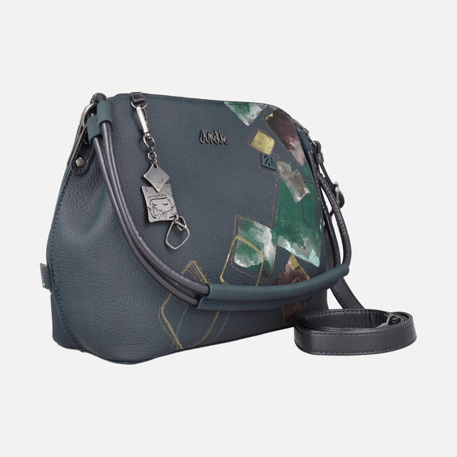 Bolsos para hombro Evolution en combinado azul con bandolera incluída