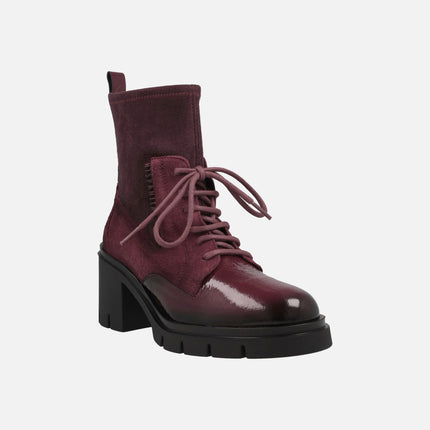 Botines de cordones Zurich en combinado multi material