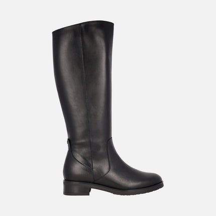 Botas altas en piel negra con membrana impermeable WondersDRY
