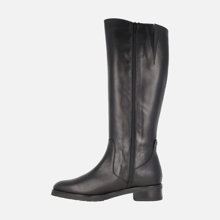 Botas altas en piel negra con membrana impermeable WondersDRY