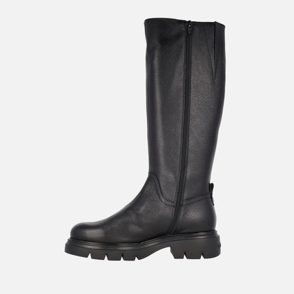 Botas altas de piel negra Bones con sistema FlyGRIP