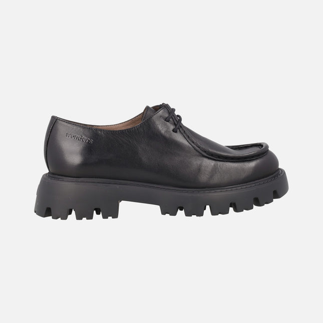 Zapatos wallabee de cordones Goodfly 14 en piel negra