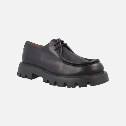 Zapatos wallabee de cordones Goodfly 14 en piel negra