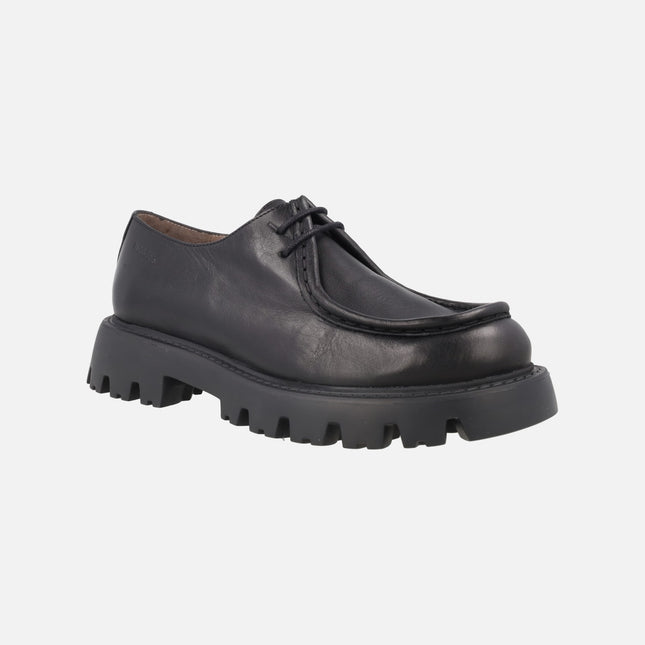 Zapatos wallabee de cordones Goodfly 14 en piel negra