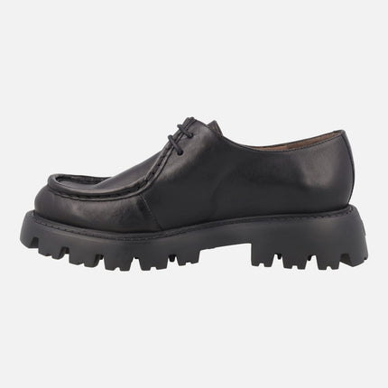 Zapatos wallabee de cordones Goodfly 14 en piel negra