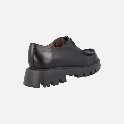 Zapatos wallabee de cordones Goodfly 14 en piel negra