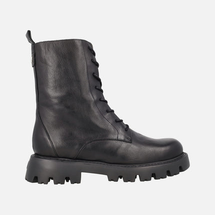 Botines negros de piel con cordones GoodFly 10