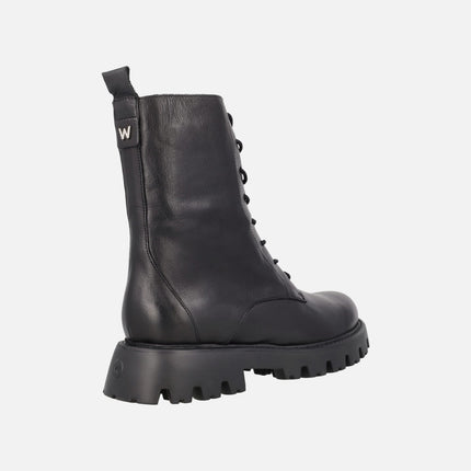 Botines negros de piel con cordones GoodFly 10