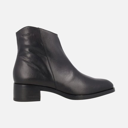 Botines negros de piel Bonjour 01