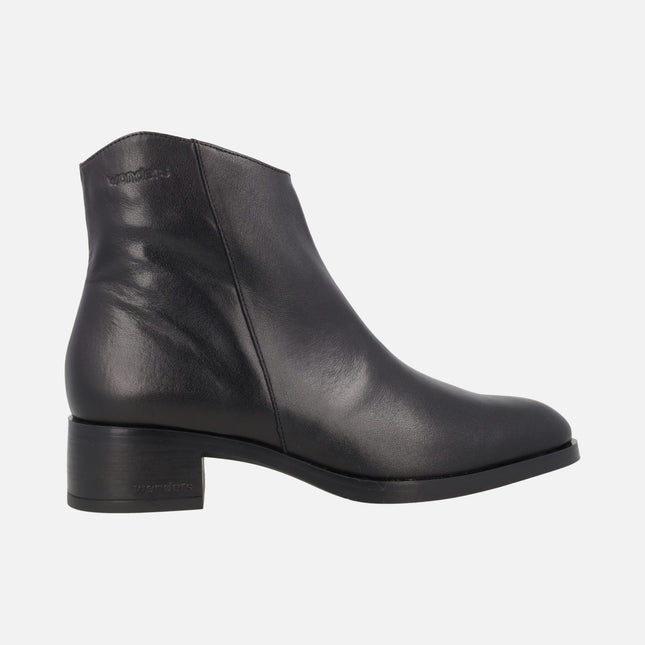 Botines negros de piel Bonjour 01