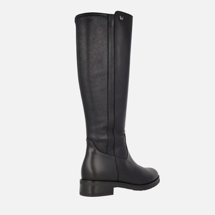 Botas altas de piel y tejido elástico Codigree 00