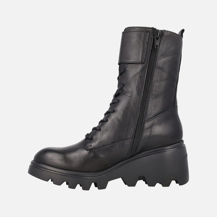 Botines de cordones en piel negra Toronto 21