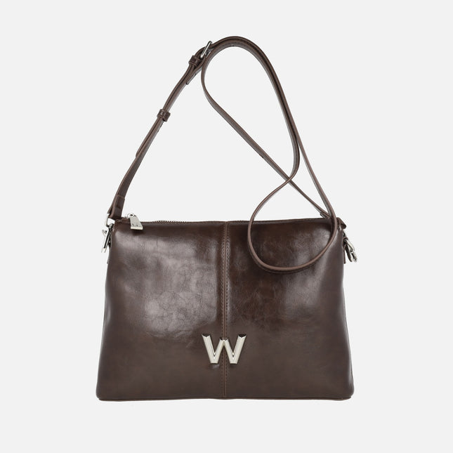 Bolsos bandolera Wonders WB-54022 con logo metálico
