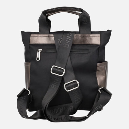 Mochilas Emile en combinado negro y bronce