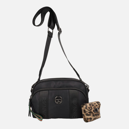 Bandoleras Fini con adorno de monedero en animal print