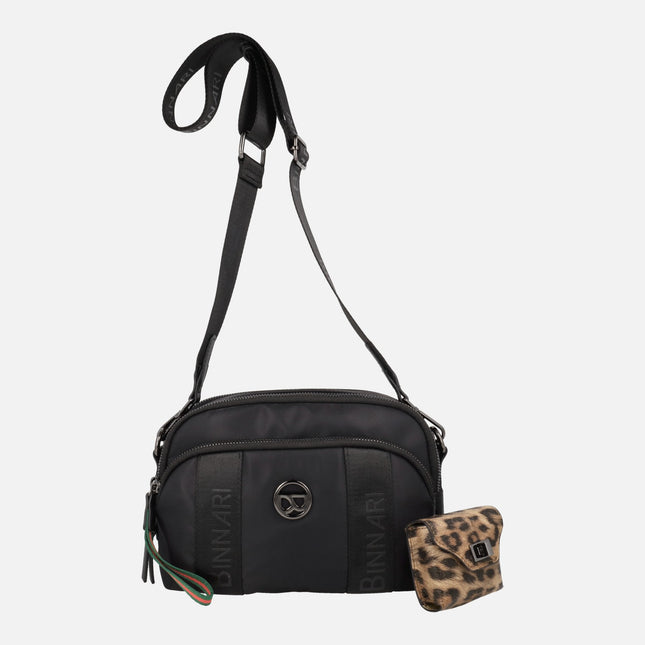 Bandoleras Fini con adorno de monedero en animal print